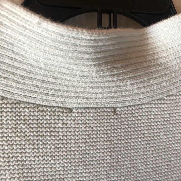 Chico’s brand icy mint color woven cotton sweater half sleeve long length size S - Picture 9 of 9